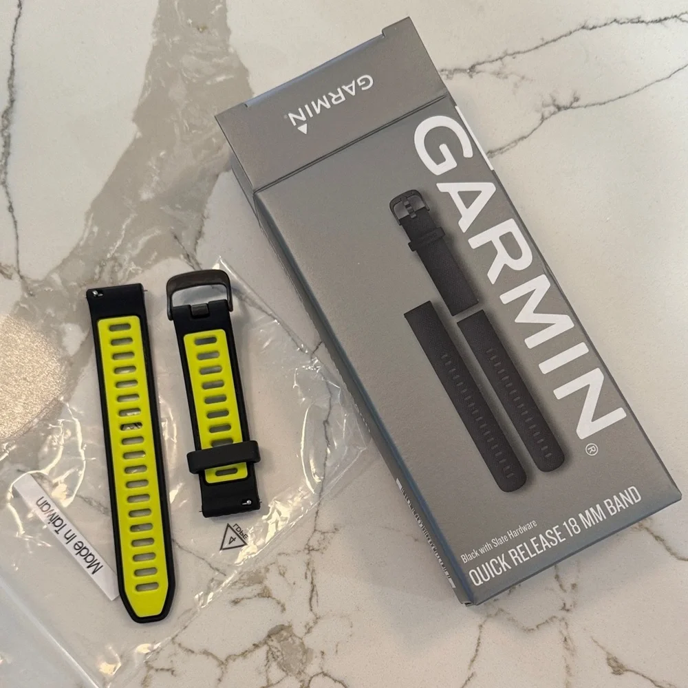 Garmin Black and Neon Yellow Watch Strap